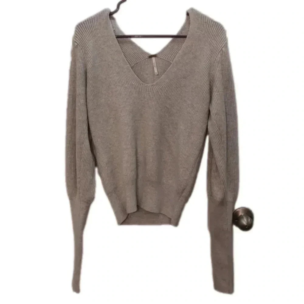 FREE PEOPLE Womens Allure Pullover V-Neck Sweater
